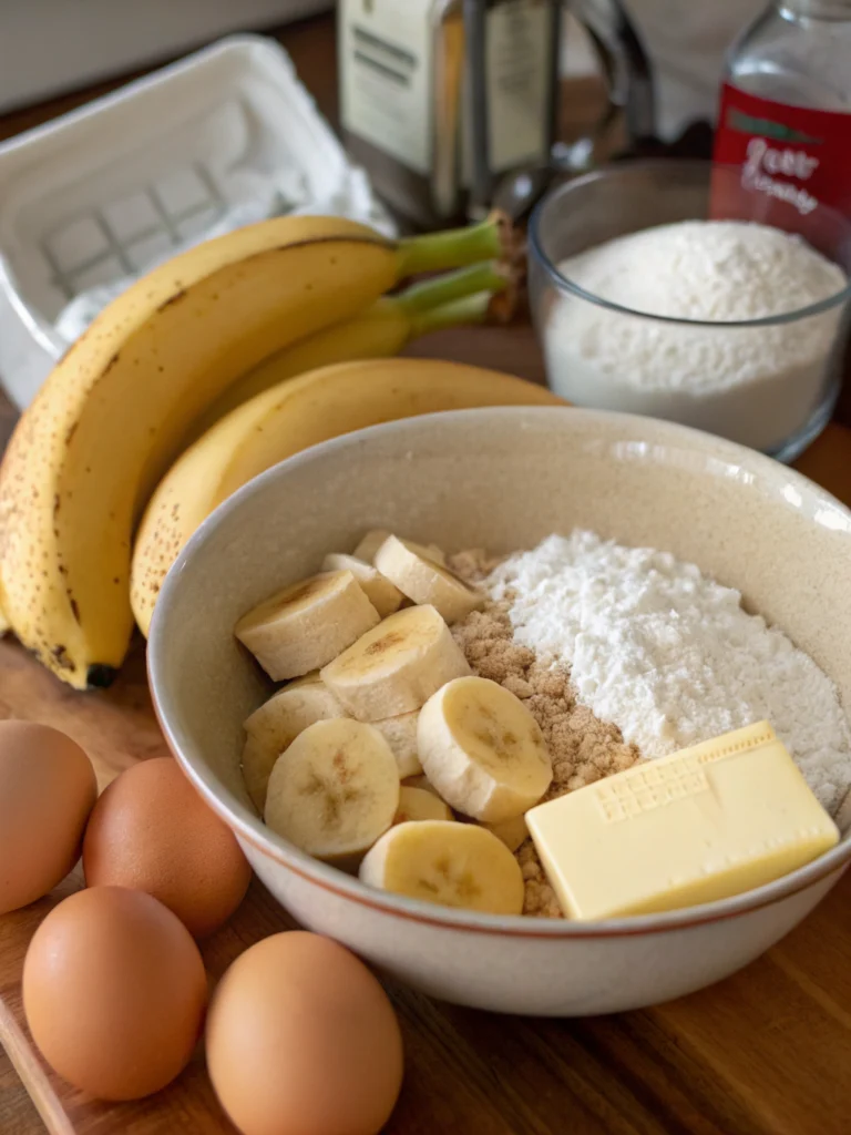 Banana Bread ingredients