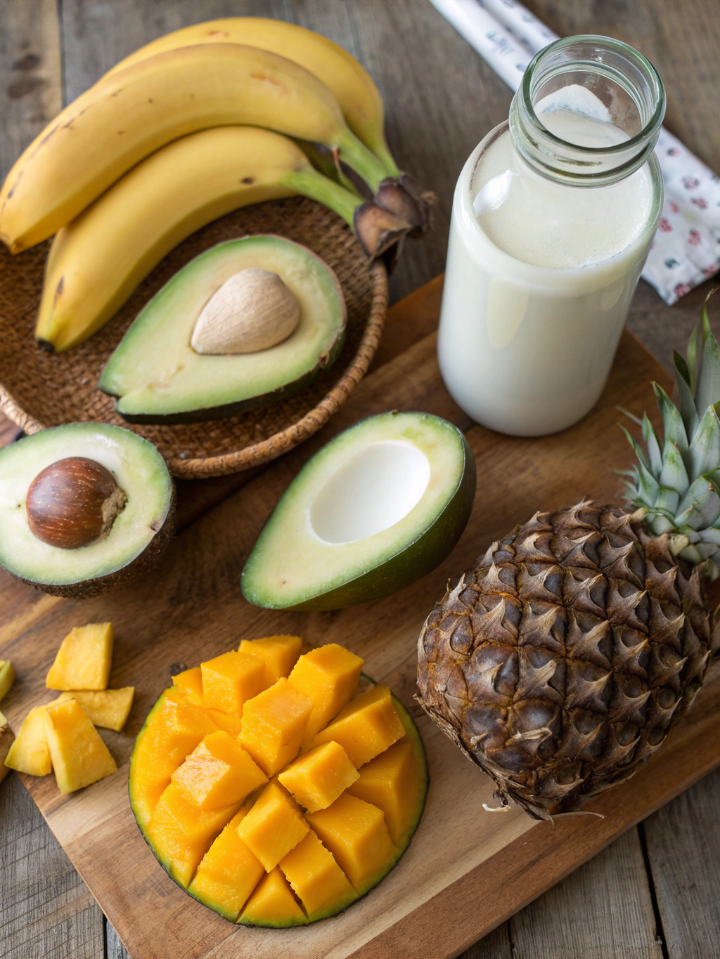avocolada tropical smoothie ingredients