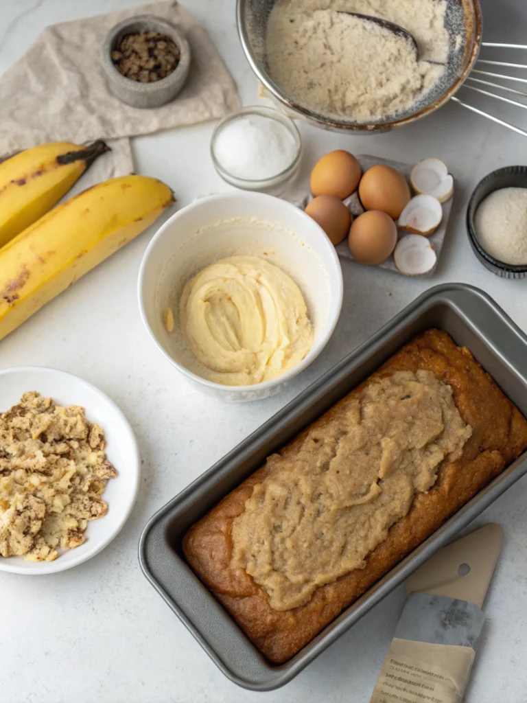 Banana Bread preparing steps