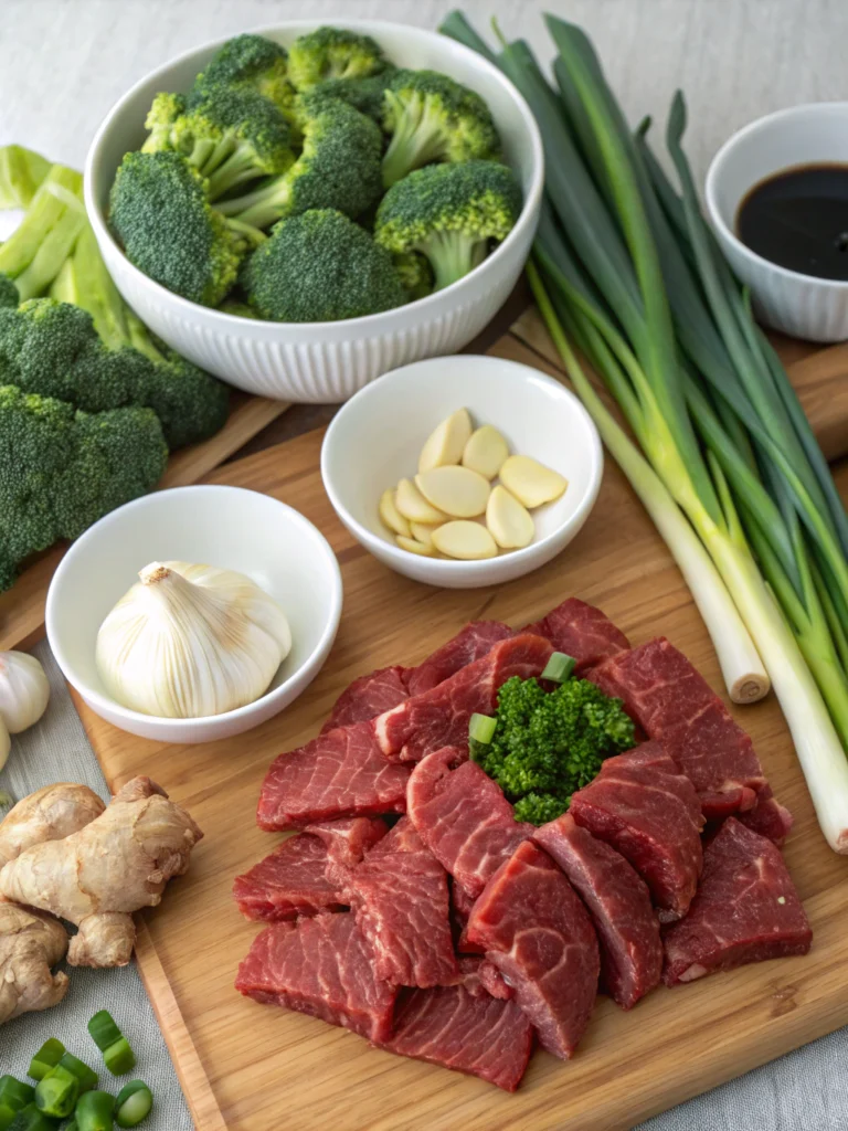 Chinese Beef and Broccoli ingredients