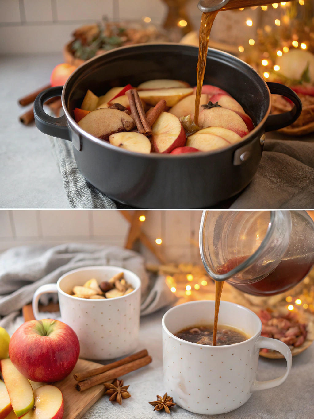 Hot Apple Cider preparing steps