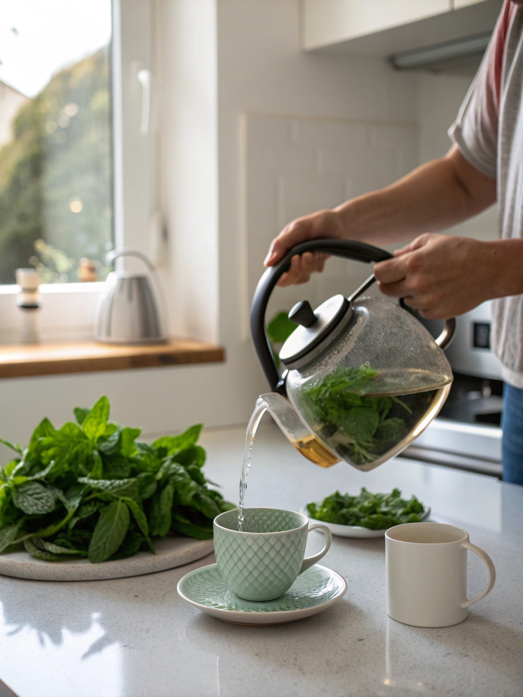 Mint Tea preparing steps