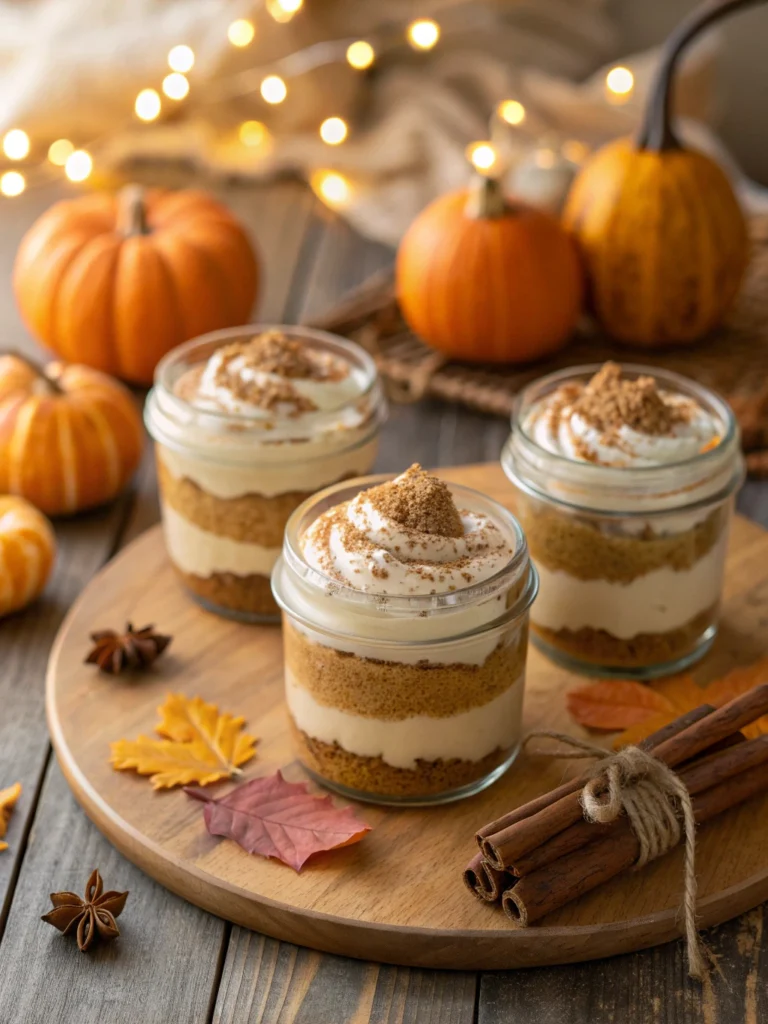 Mini Pumpkin Spice Cheesecake Jars