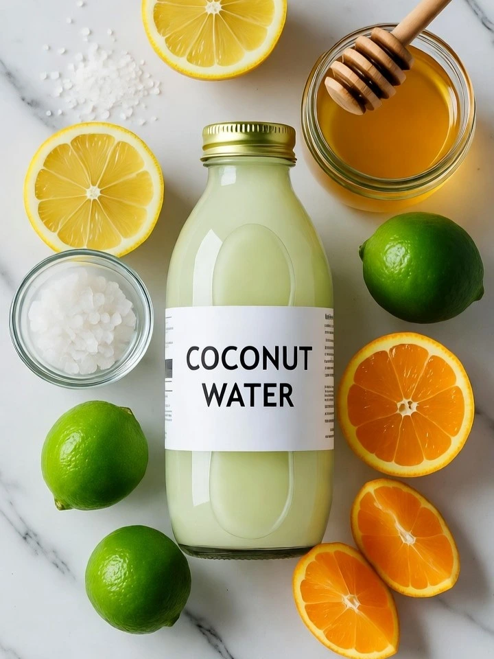 coconut water electrolyte drink preparing steps
