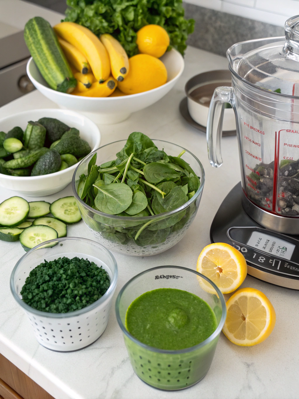 heavy metal detox smoothie preparing steps